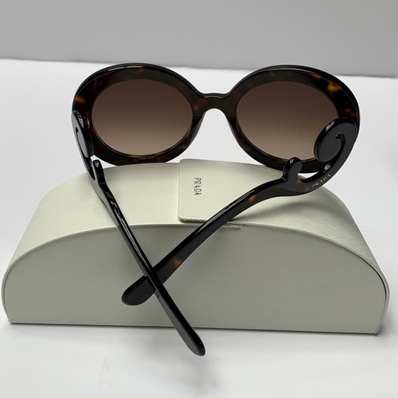 Prada Baroque Tortoise Swirl Round Sunglasses